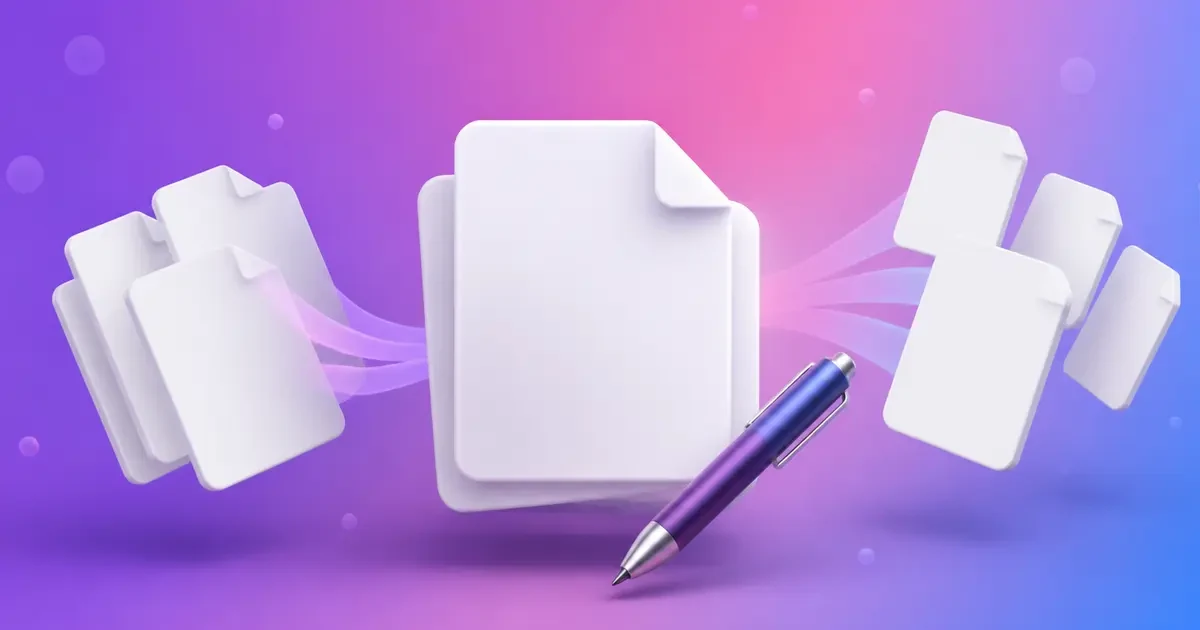 Word를 PDF로 변환 기능을 표현한 일러스트