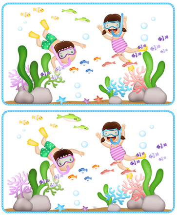 신나는 바다 스노클링 도안